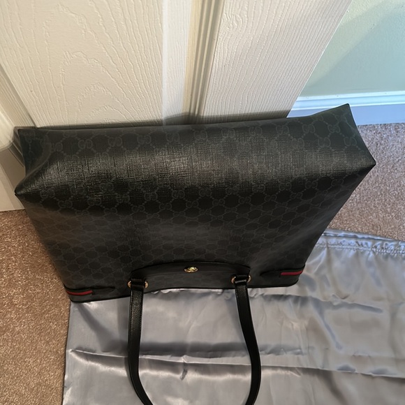 Gucci Supreme Sherry Line Tote Bag - Black - Picture 5 of 11